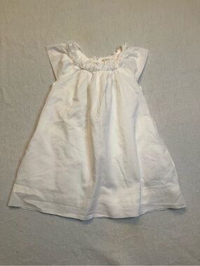 Crewcuts White Ruffle Neck Baby Dress